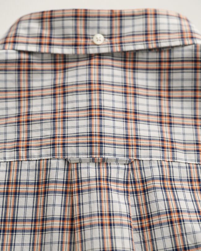 Regular Fit Popeline Kurzarmhemd mit Mini-Karomuster