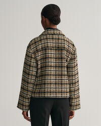 Tweed Blazerjacke mit Karomuster