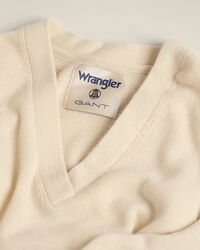 Wrangler x GANT Varsity V-Neck Pullover mit Kaschmiranteil