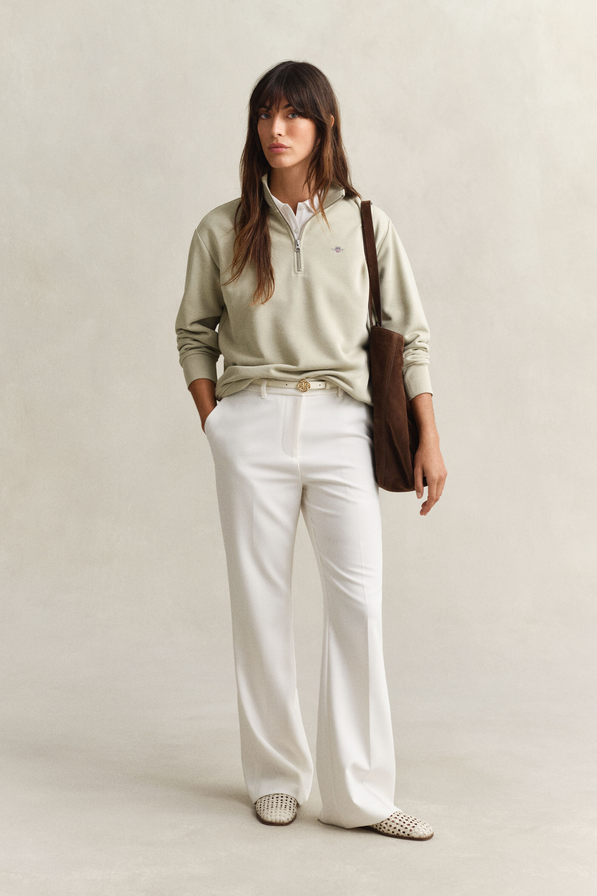 Shield Sweatshirt mit Reißverschlusskragen