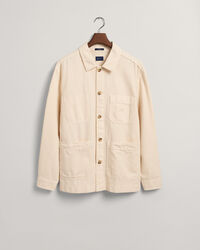 St&uuml;ckgef&auml;rbte Baumwoll Leinen Hemdjacke