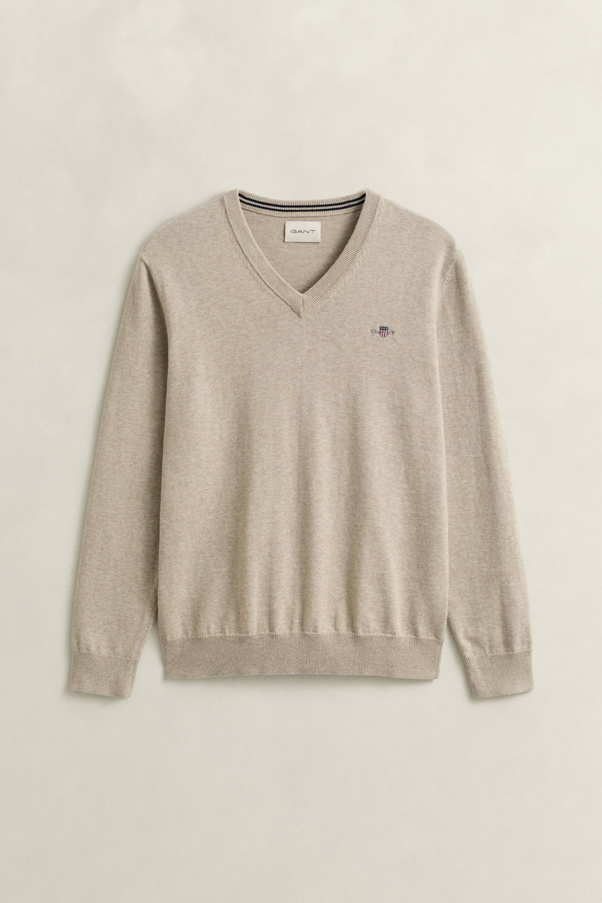 Klassischer V-Neck Pullover aus Baumwolle