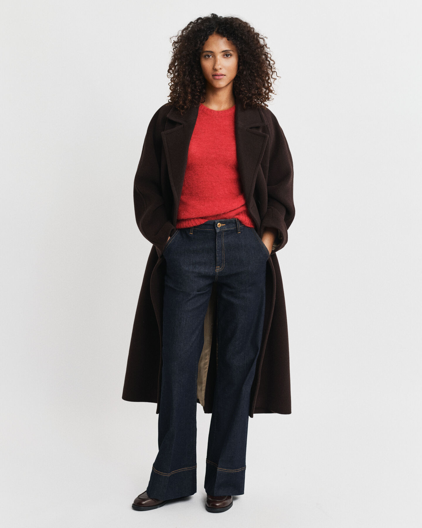 Kurzarm-Rundhalspullover aus Mohairgemisch