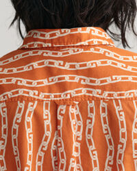 Regular Fit Chain Print Bluse aus Baumwoll-Voile