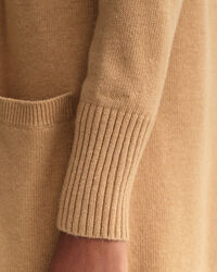 Lange Wollstrickjacke