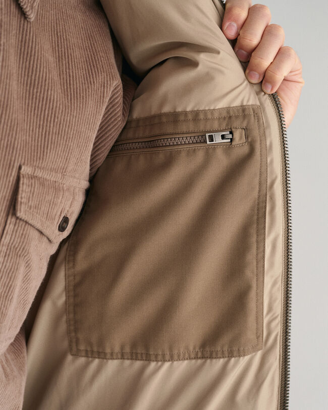 Wattierte Puffer Jacke aus Flanell