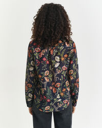 Regular Fit Bluse aus Baumwolle und Seide mit Blumen-Print