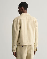 Relaxed Fit Baumwoll Leinen Anzugsakko