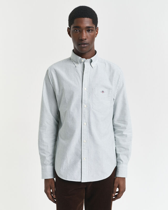 Regular Fit Banker Stripe Classic Oxford-Hemd