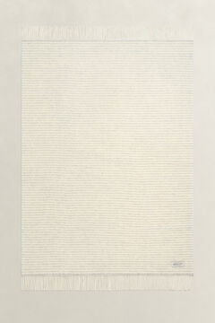 Gestreifte Wolldecke — LIGHT GREY 1