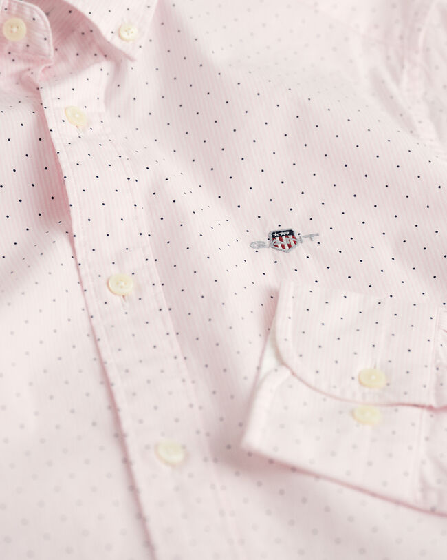 Slim Fit Banker Hemd mit Punktemuster