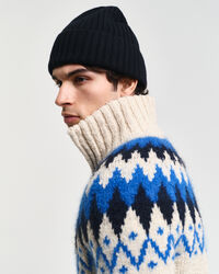 Jacquard-Strickjacke mit Reißverschluss