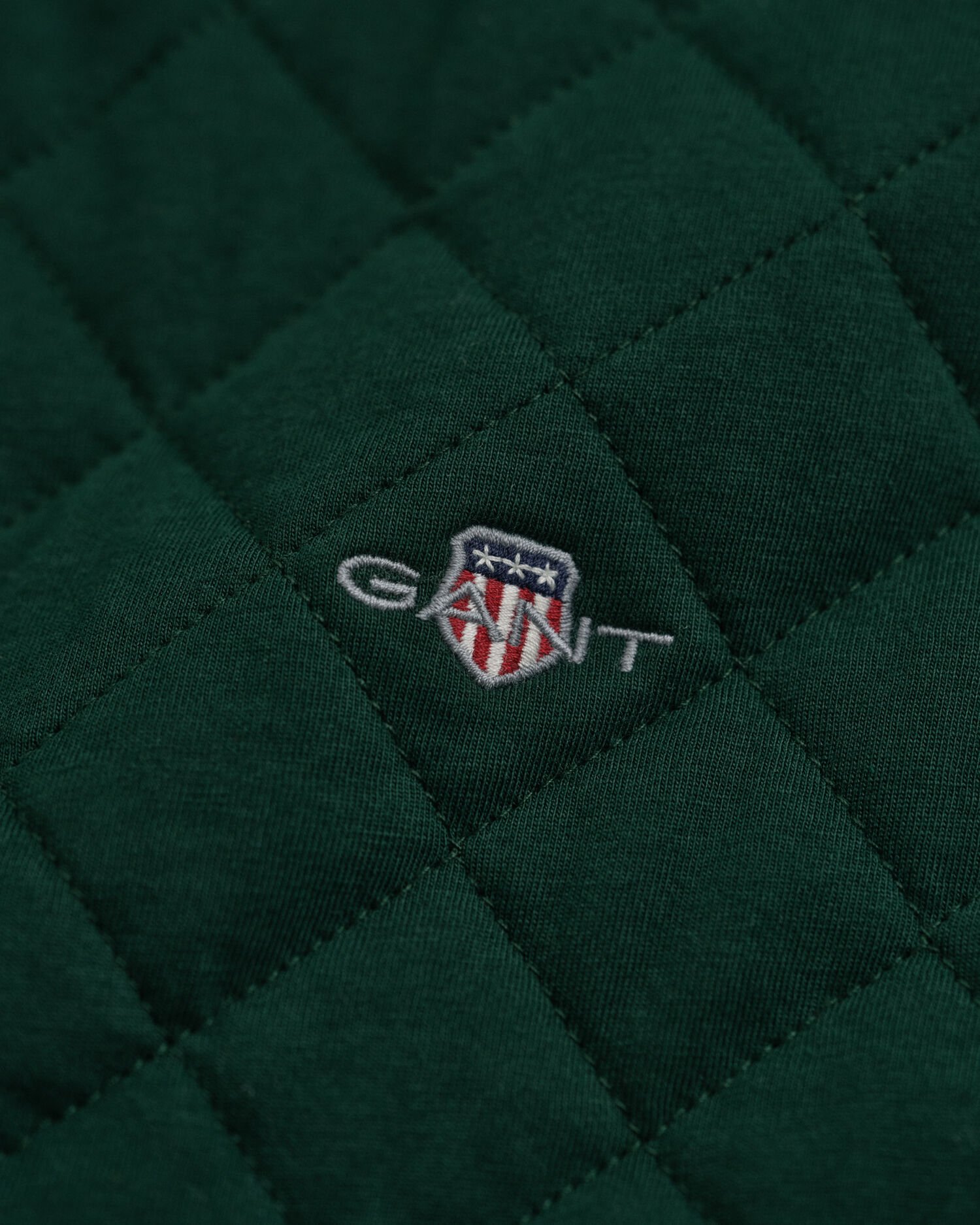 Gesteppte Sweatjacke mit Reißverschluss und Cord-Kragen