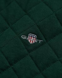 Gesteppte Sweatjacke mit Reißverschluss und Cord-Kragen