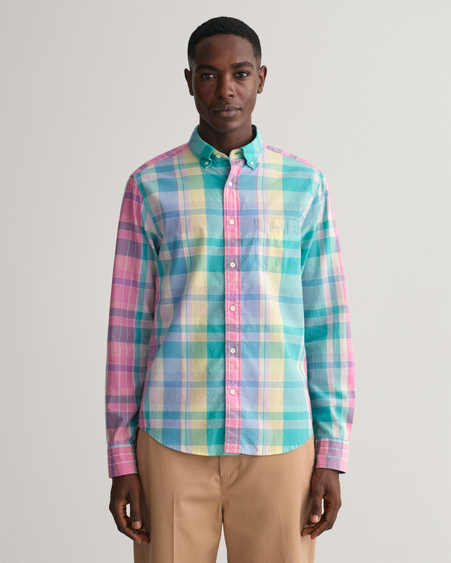 Farbenfrohes Regular Fit Madras-Hemd