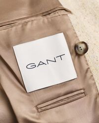 Relaxed Fit Herringbone Anzugsakko mit Noppenstruktur