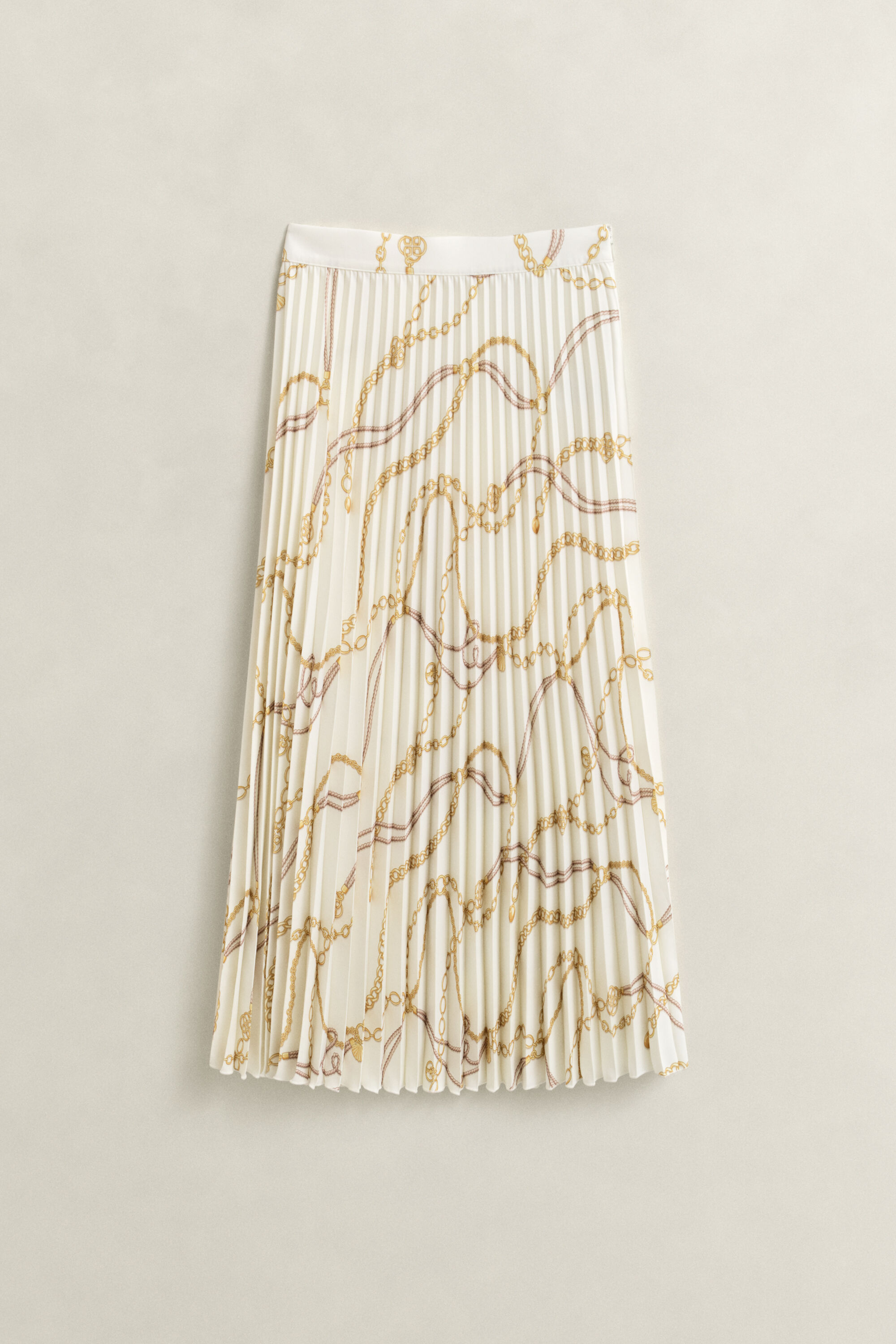 Plissierter Midirock mit Print