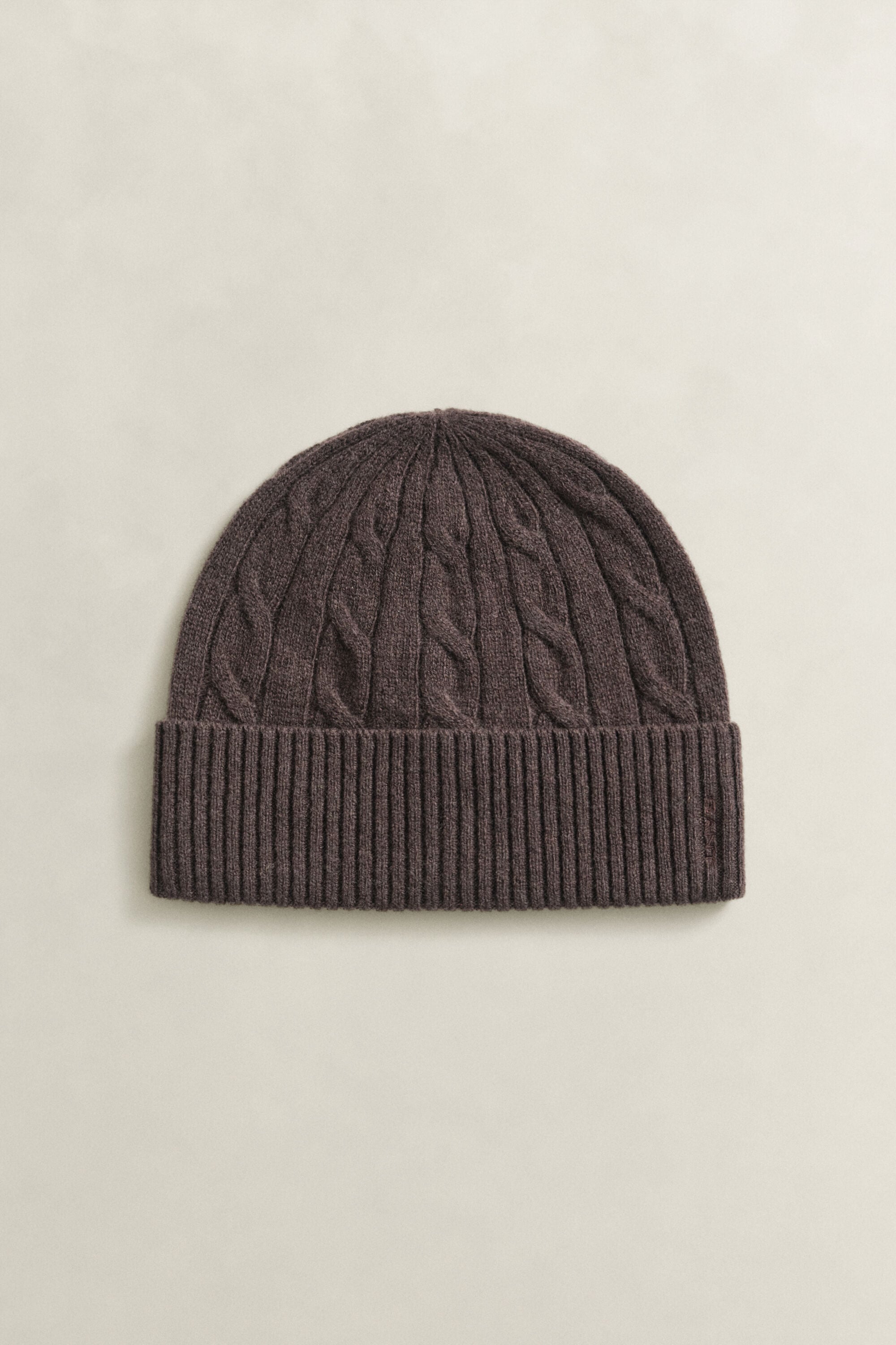 Zopfstrick-Beanie aus Wolle
