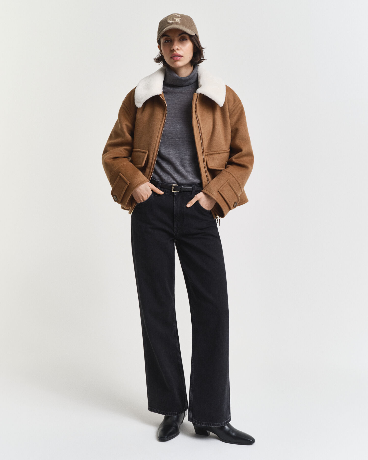 Rollkragenpullover aus extrafeiner Merinowolle