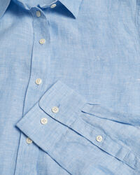 Regular Fit Leinen Chambray Bluse