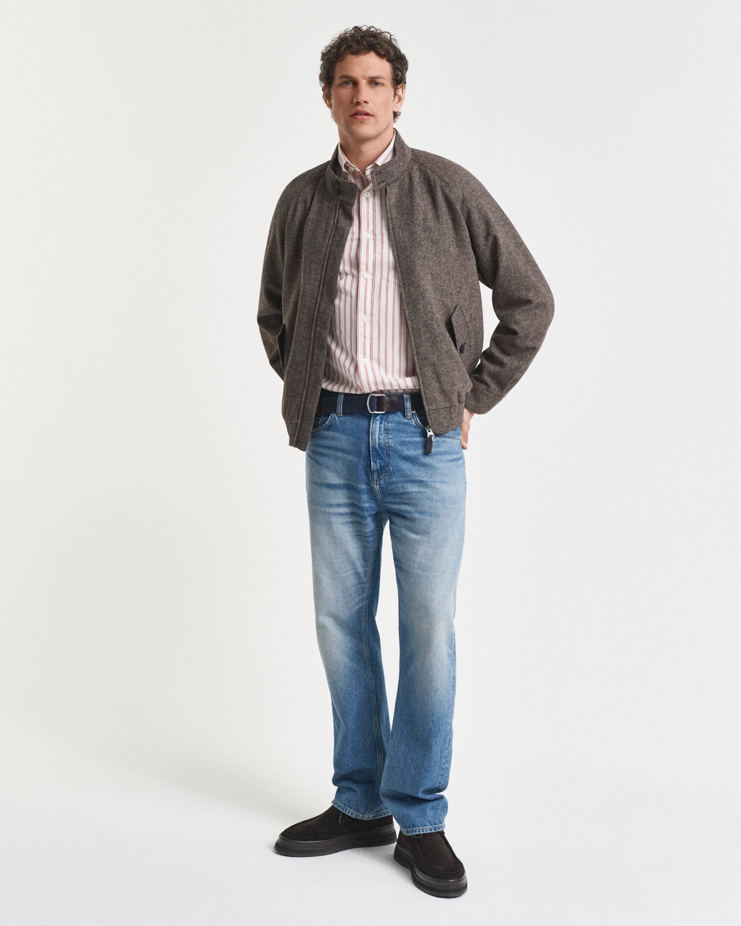 Harrington Jacke aus Wollgemisch