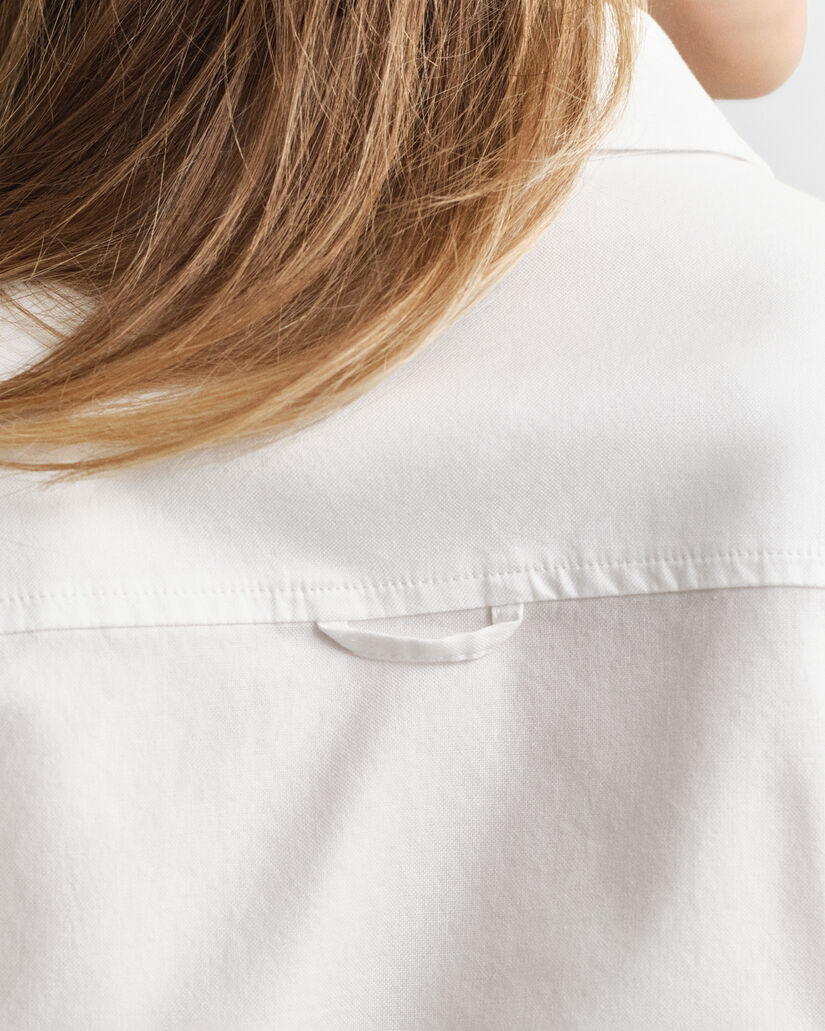 Slim Fit Oxford-Bluse mit Stretch