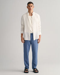 Relaxed Fit Leinen Kordelzughose