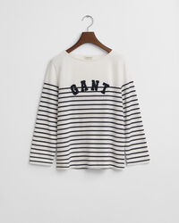 Breton Striped T-Shirt mit U-Boot-Ausschnitt
