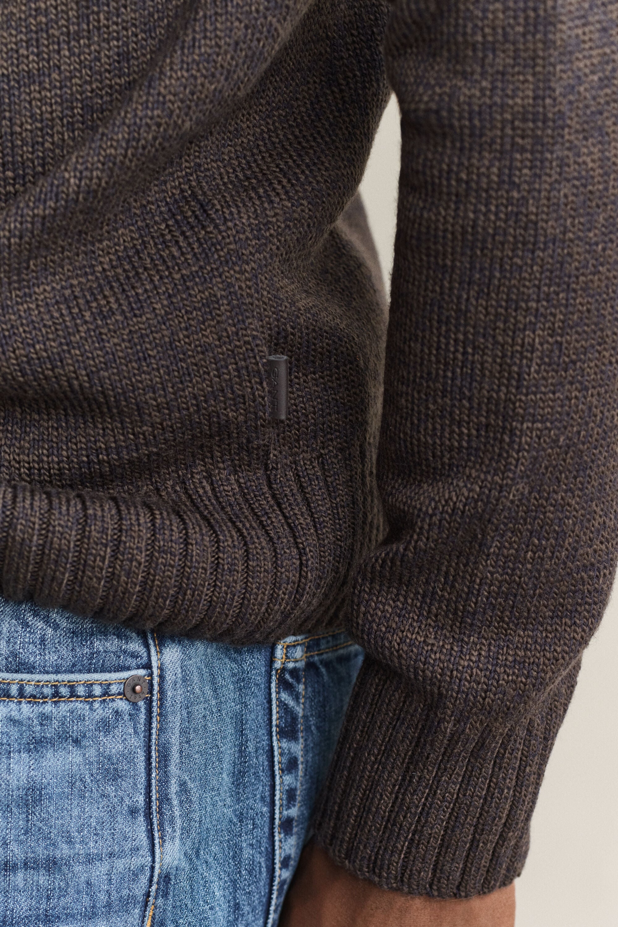 Rollkragenpullover aus Mouliné-Wollgemisch