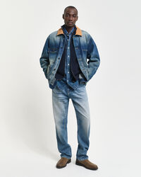 Strickjacke aus strukturierter Baumwolle mit Rei&szlig;verschluss