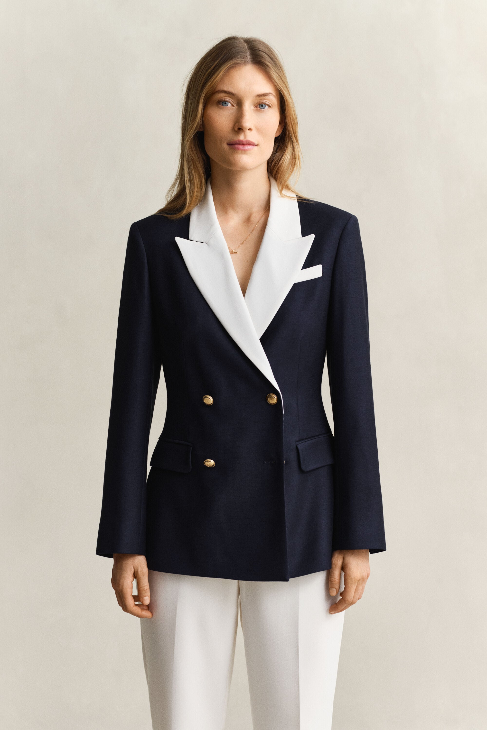 Club Blazer mit Kontrastkragen