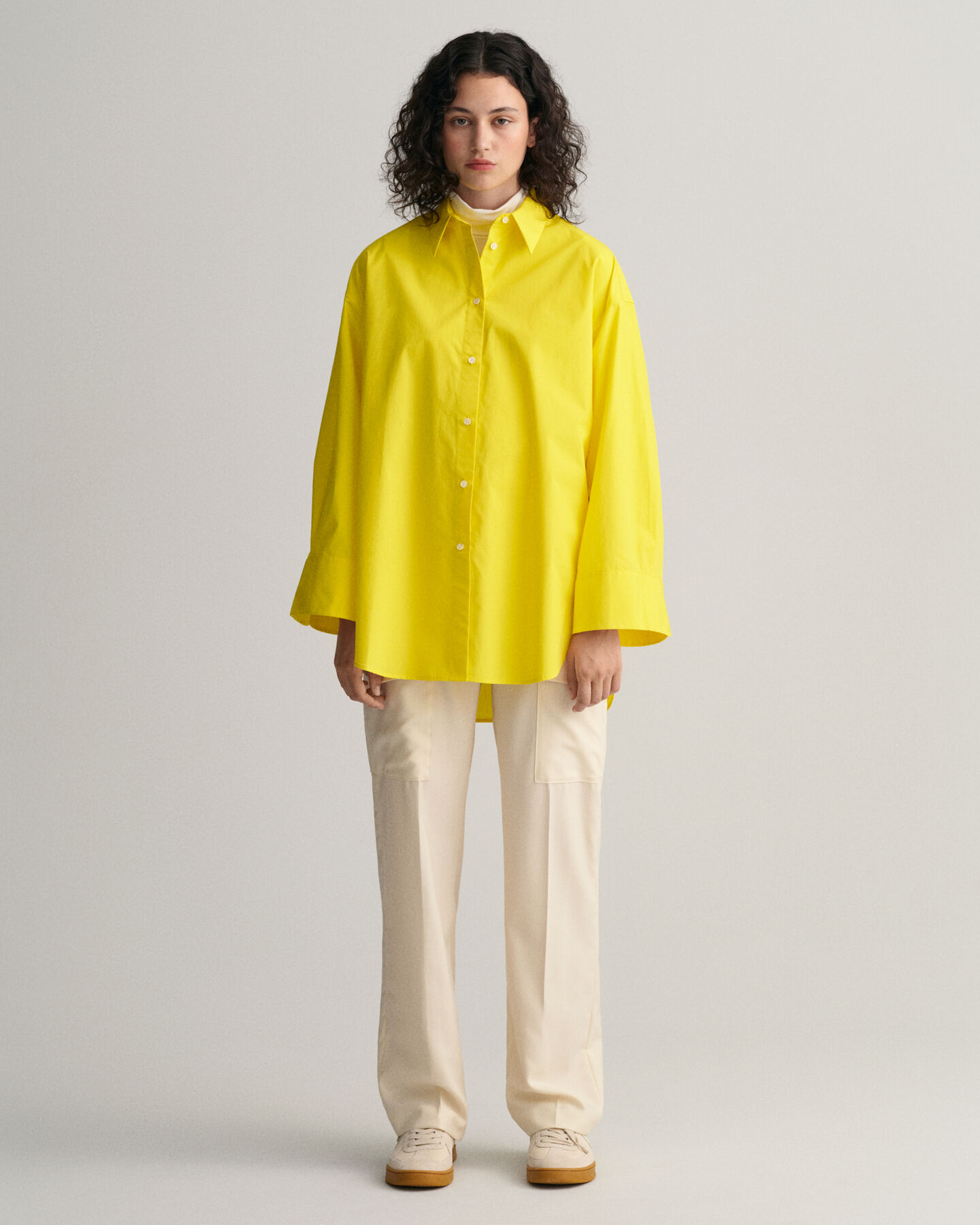 Oversized Fit Bluse mit breiten Manschetten