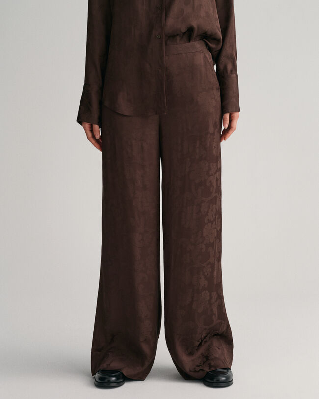 Lace Jacquard Hose mit weitem Bein