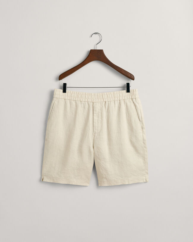 Leinenshorts mit Kordelzug