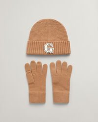 Beanie & Handschuhe mit G-Badge im Geschenkset