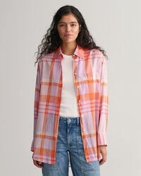 Oversized Madras Bluse
