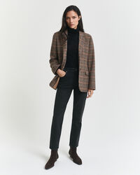 Verkürzte Slim Fit Jeans in Schwarz