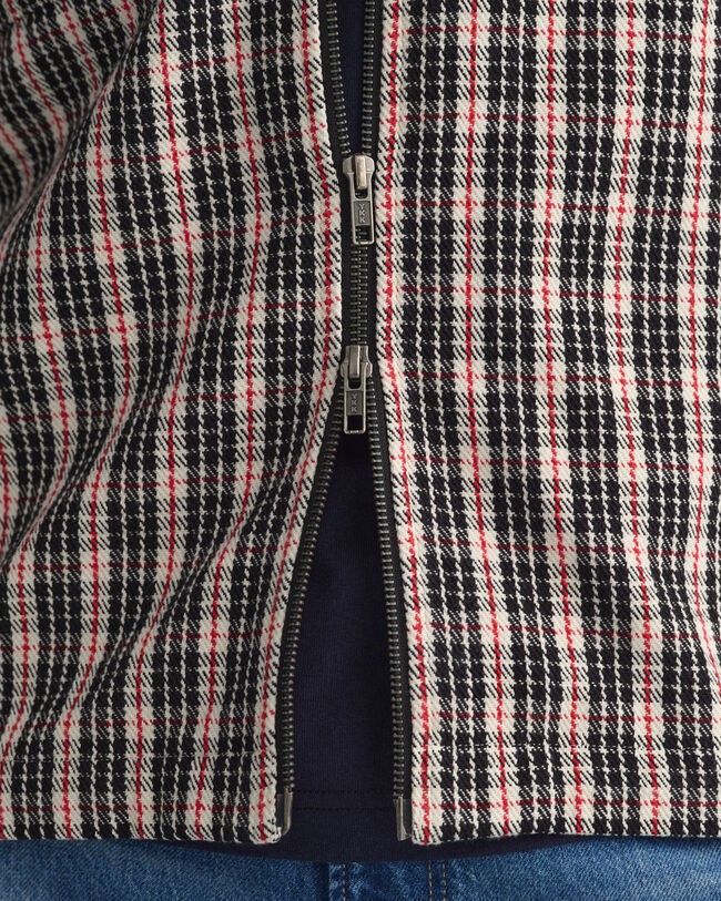 Relaxed Fit Twill Hemd mit Reißverschluss