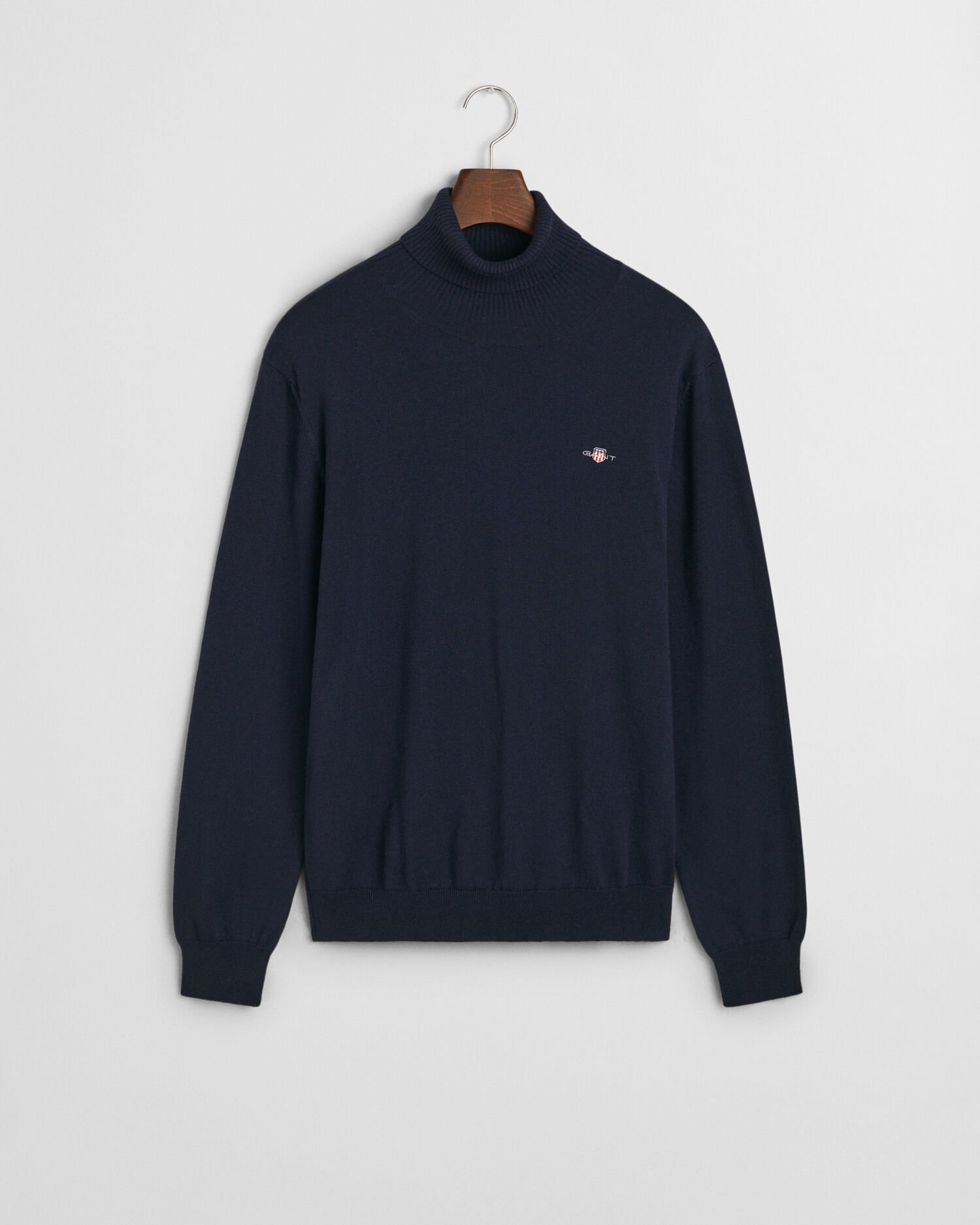 Rollkragenpullover aus Wolle und Baumwolle