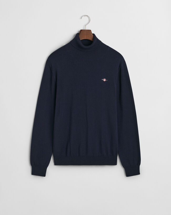 Rollkragenpullover aus Wolle und Baumwolle