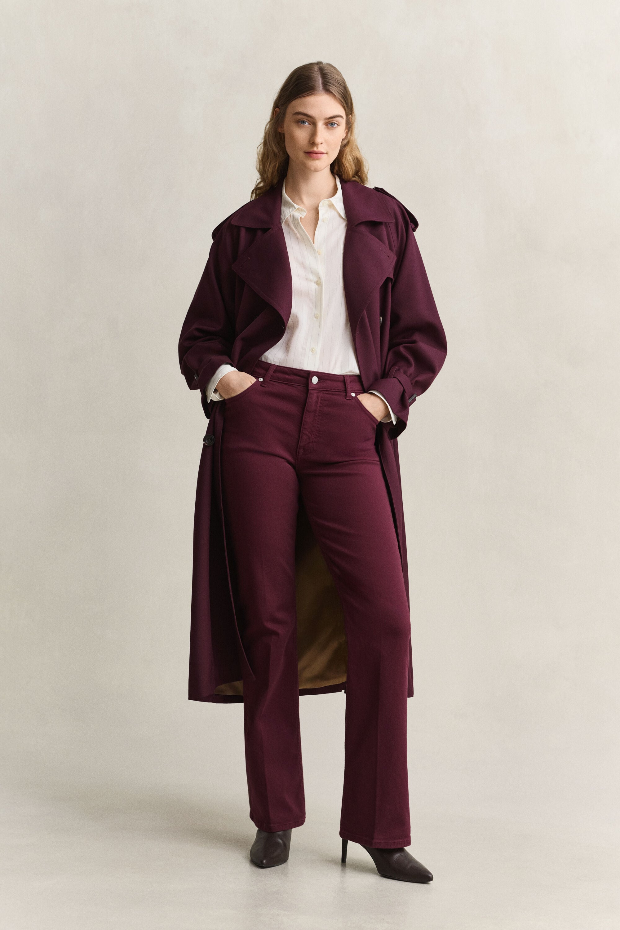 Trenchcoat aus Wollgemisch