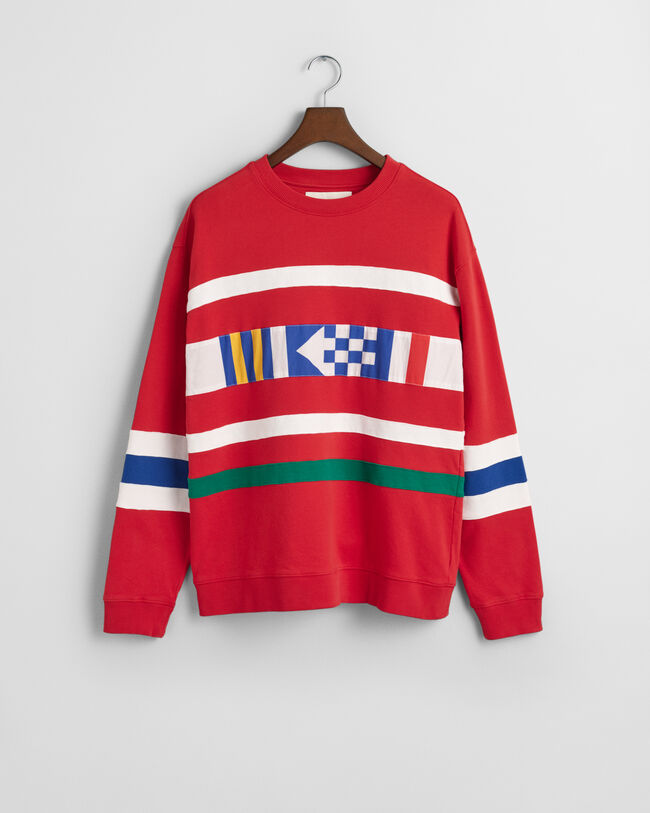 Rundhals-Sweatshirt mit Einsatz