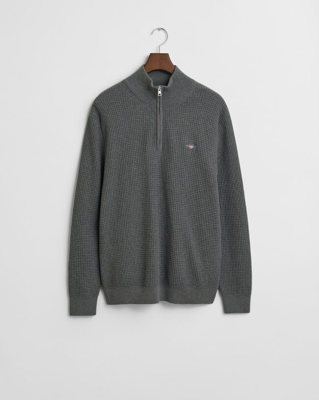 Troyer aus strukturierter Baumwolle