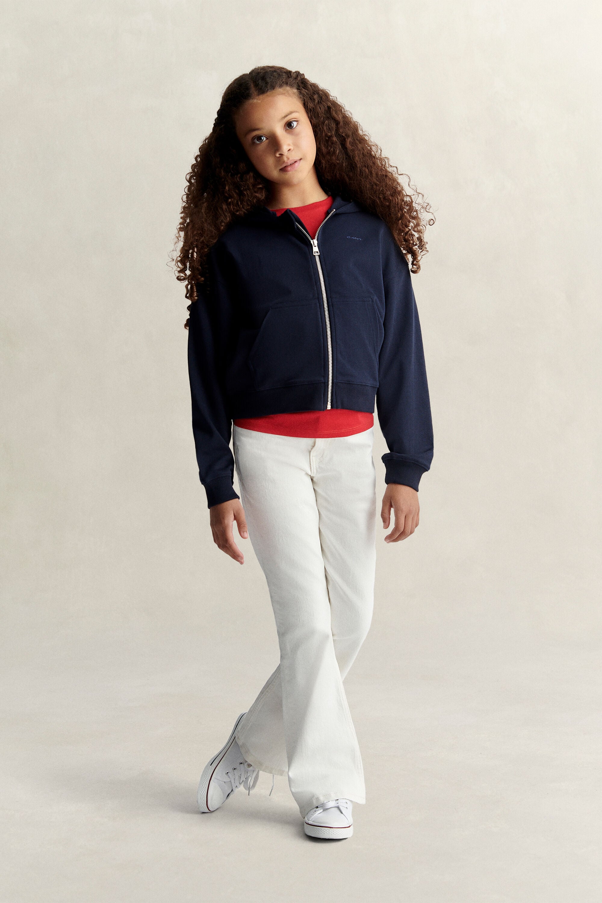 Teen Girls Verkürzte Sweatjacke