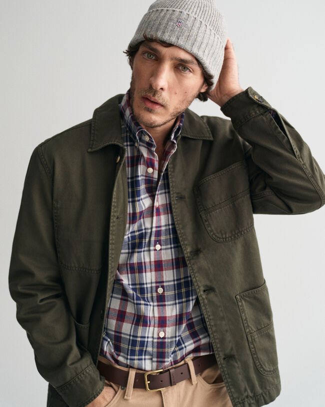 Stückgefärbte Hemdjacke