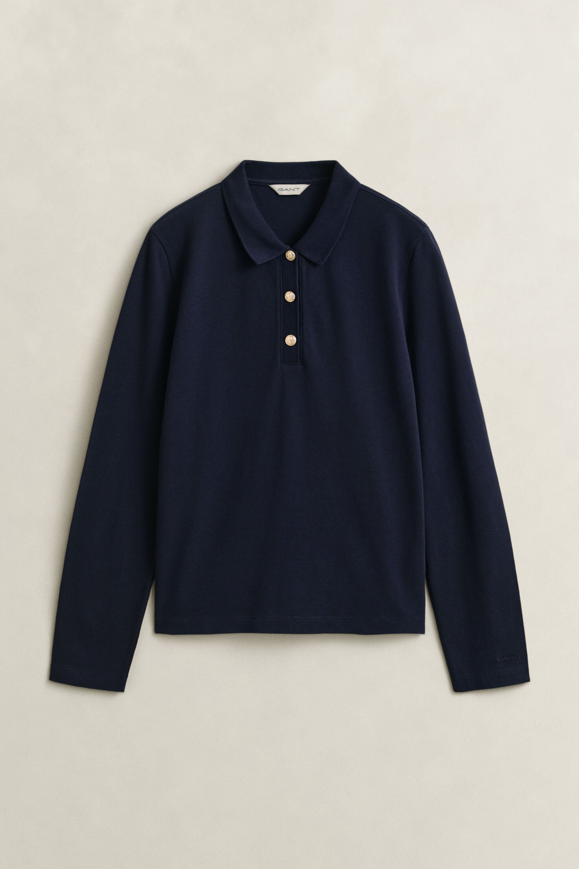 Langärmliges Piqué-Poloshirt