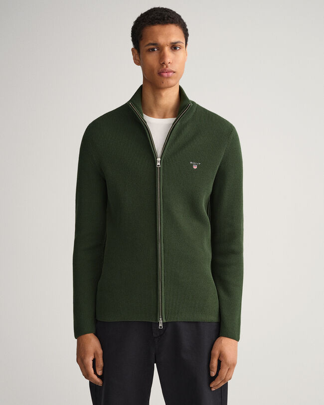 Strickjacke mit gerippter Struktur