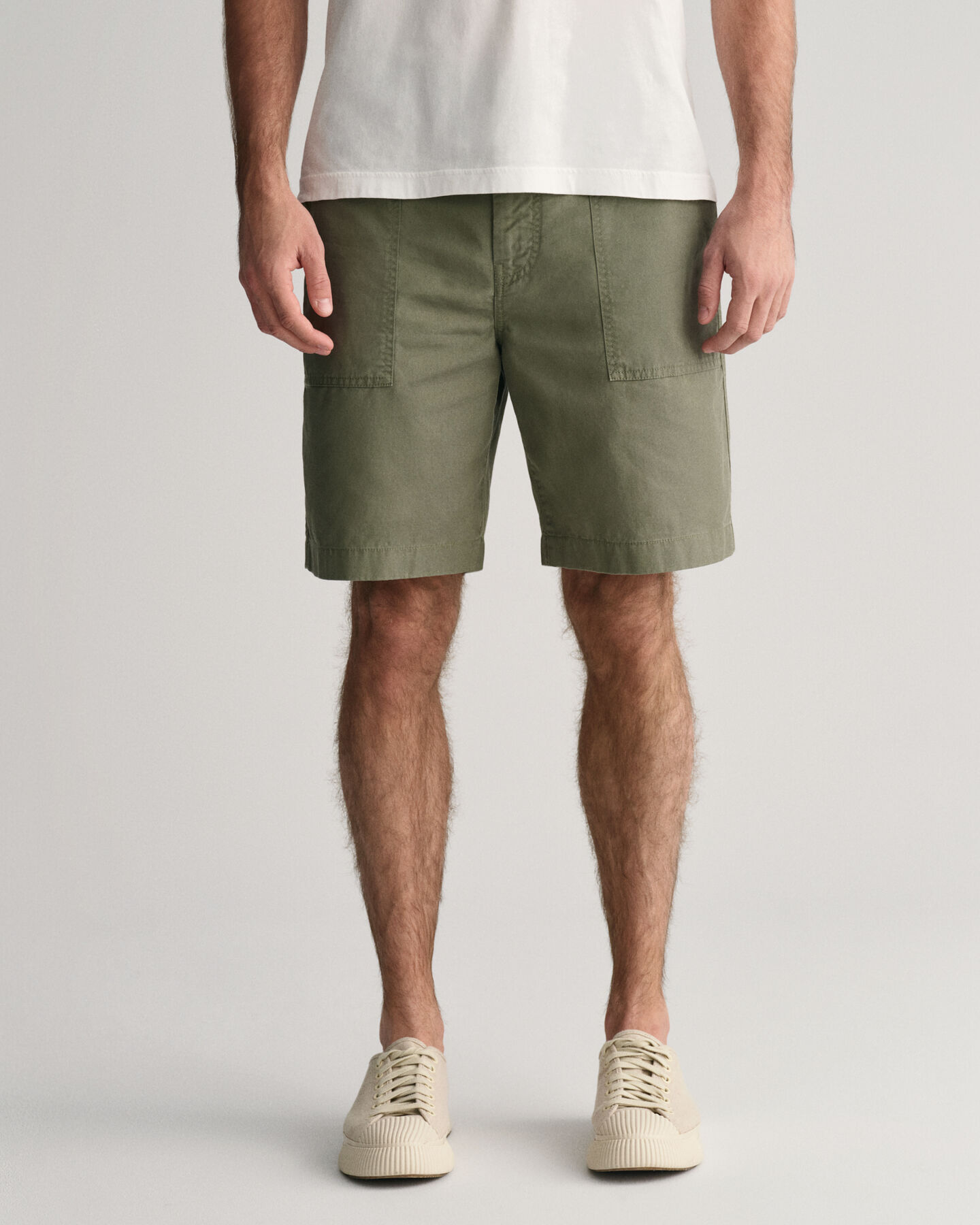 Regular Fit Baumwoll Leinen Shorts