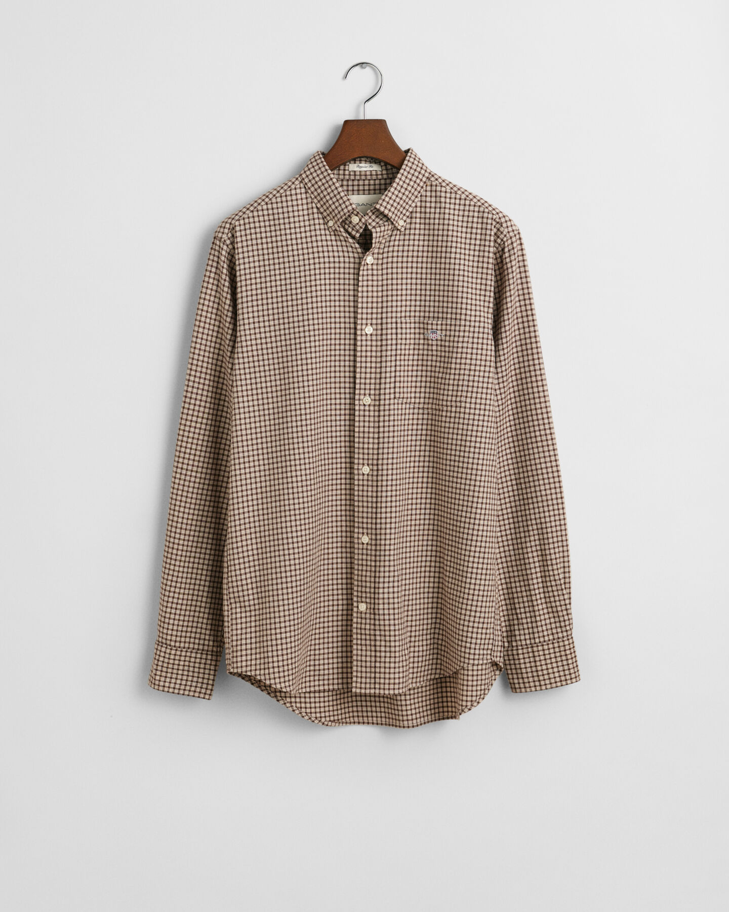 Regular Fit Flanell Hemd mit Mini-Karomuster