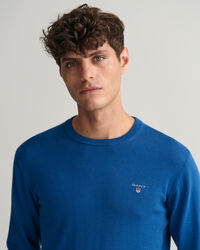 Classic Rundhalspullover aus Baumwolle